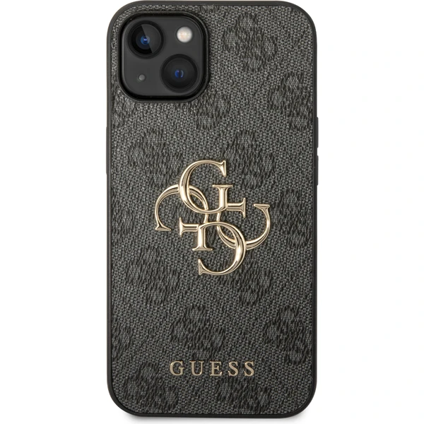 Guess PU 4G Metal Logo kryt iPhone 15 šedý - Pouzdra - Obrázek BHX4000701