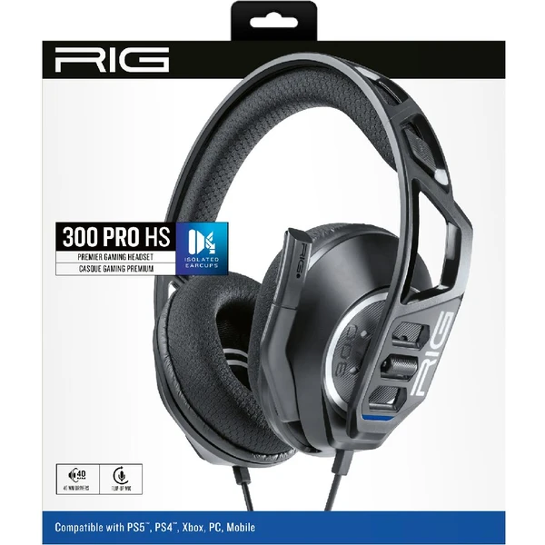 Nacon RIG 300 PRO HS herní headset pro PS4/PS5 černý - Sluchátka - Obrázek BI37700301