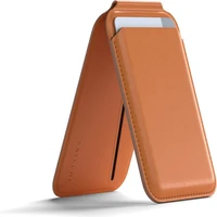 Satechi MagSafe stojánek/peněženka z veganské kůže pro iPhone 12/13/14/15 - všechny modely oranžová - Stojánky
