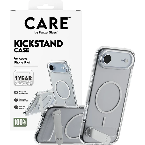 PanzerGlass® CARE Kickstand kryt s MagSafe Apple iPhone Air stříbrný/bílý - Pouzdra - Obrázek BJDH000K01