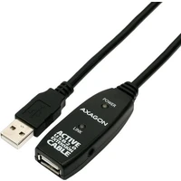 AXAGON ADR-220 USB-A/USB-A prodlužovací kabel 20m černý - Kabely a redukce
