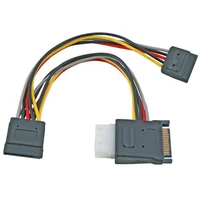 PremiumCord napájecí Y kabel k HDD SATA na 5,25" F + 2x SATA F 0,15m - Kabely a redukce