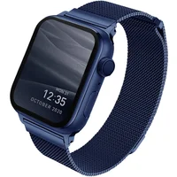 UNIQ Dante ocelový řemínek Apple Watch 46/45/44/42mm modrý - Řemínky