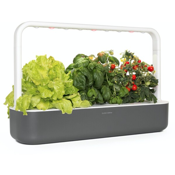 Click and Grow Smart Garden 9 chytrý květináč + 9ks kapslí se semínky šedý