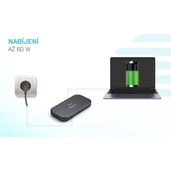 i-tec Thunderbolt 3 Dual 4K Docking Station + Power Delivery - Dokovací stanice - Obrázek BLIXF00101