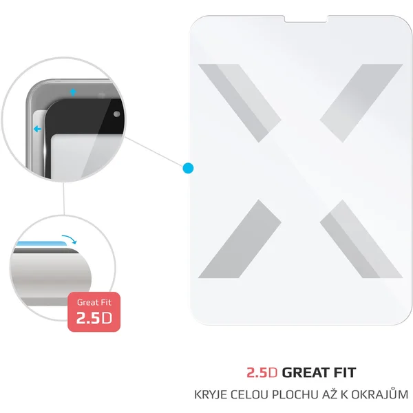 FIXED 2,5D tvrzené sklo 0,33mm Apple iPad Air (20/22) čiré - Ochranné folie a skla - Obrázek BLOD200401