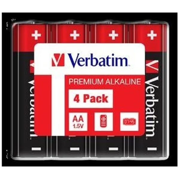 Verbatim alkalické baterie AA LR6 4x (eko-balení) - Baterie - Obrázek BOWW000401