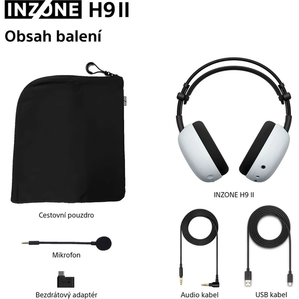 Sony INZONE H9 II herní bezdrátová sluchátka bílá - Sluchátka - Obrázek BPBH000K01