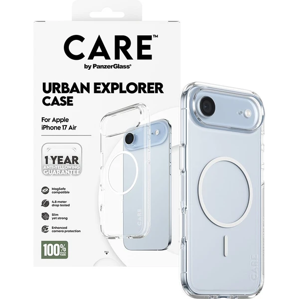 PanzerGlass® CARE Urban kryt s MagSafe Apple iPhone Air čirý/bílý - Pouzdra - Obrázek BQEH000K01