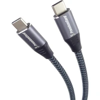 PremiumCord USB-C/USB-C napájecí kabel 10W 0,2m černý/šedý - Kabely a redukce