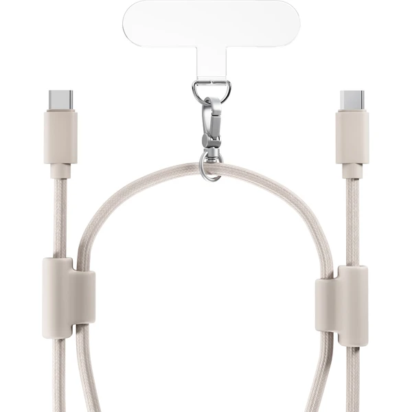 Epico šňůrka na telefon s USB-C na USB-C kabelem béžová - Kabely a redukce - Obrázek BRHJ000K01