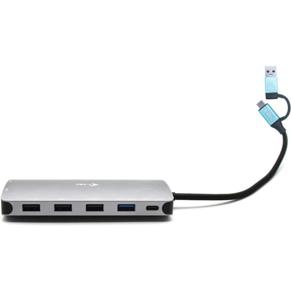 i-tec USB 3.0 USB-C/TB3 3x Display Metal Nano Dock with LAN + - Dokovací stanice - Obrázek BRIXF00101