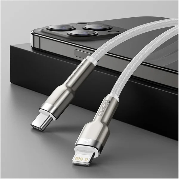 Baseus Cafule USB-C/Lightning napájecí kabel 20W 2m bílý - Kabely a redukce - Obrázek BRKGF00101