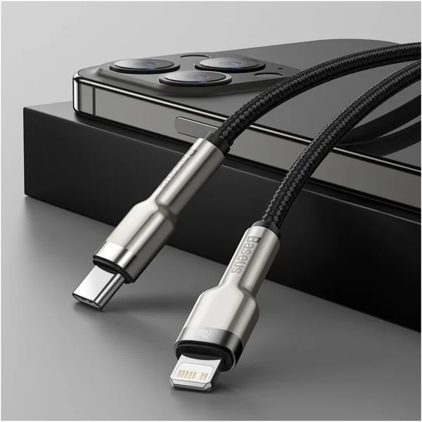 Baseus Cafule USB-C/Lightning napájecí kabel 20W 1m černý - Kabely a redukce - Obrázek BSKGF00101