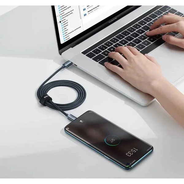 Baseus Crystal Shine USB-C/USB-C napájecí kabel 100W 1,2m černý - Kabely a redukce - Obrázek BSRL100501