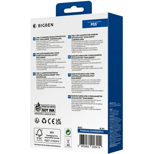 Bigben nabíjecí stanice pro DualSense PS5 ovladače - Dokovací stanice - Obrázek BSWB300401