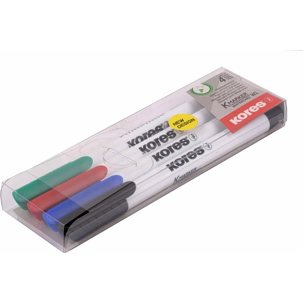 Kores K-MARKER popisovače na bílé tabule a flipcharty s tenkým hrotem 4 barvy - Popisovače - Obrázek BT7H000K01