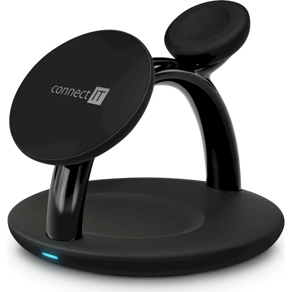 CONNECT IT MultiCharge 3v1 MagSafe Wireless Fast Charge bezdrátová nabíječka černá - Nabíječky - Obrázek BURK000K01