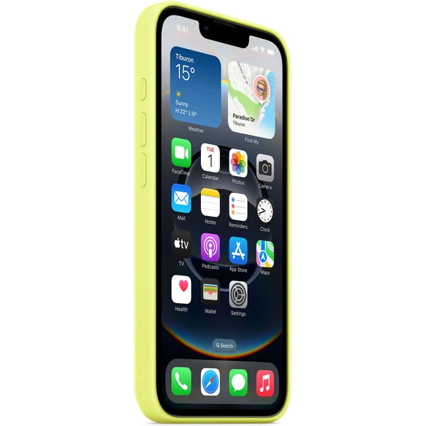 Apple silikonový kyt na iPhone 16e neonově žlutý - Pouzdra - Obrázek BVOH000K01