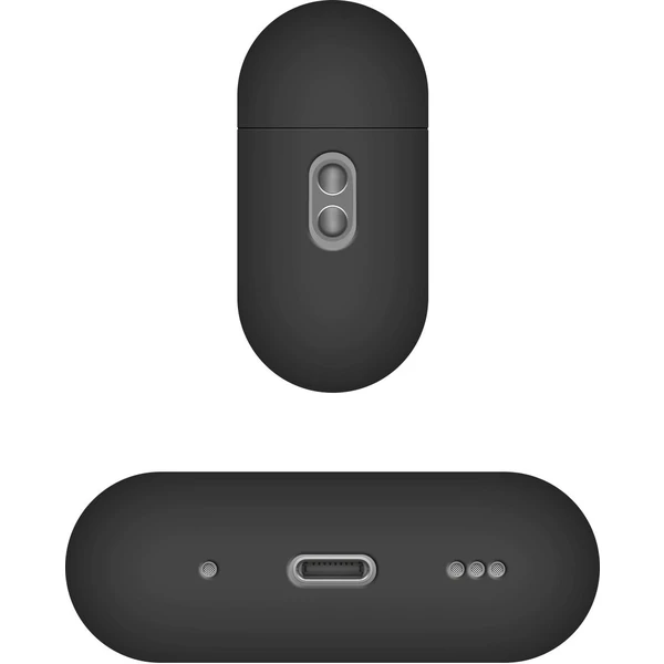 FIXED Silky silikonové pouzdro pro Apple AirPods Pro/Pro 2 černé - Pouzdra - Obrázek BXS1000601