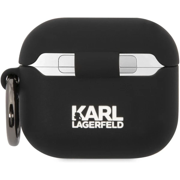 Karl Lagerfeld 3D Logo NFT Choupette Head Silikonové pouzdro Airpods 3 černé - Pouzdra - Obrázek C00L300401