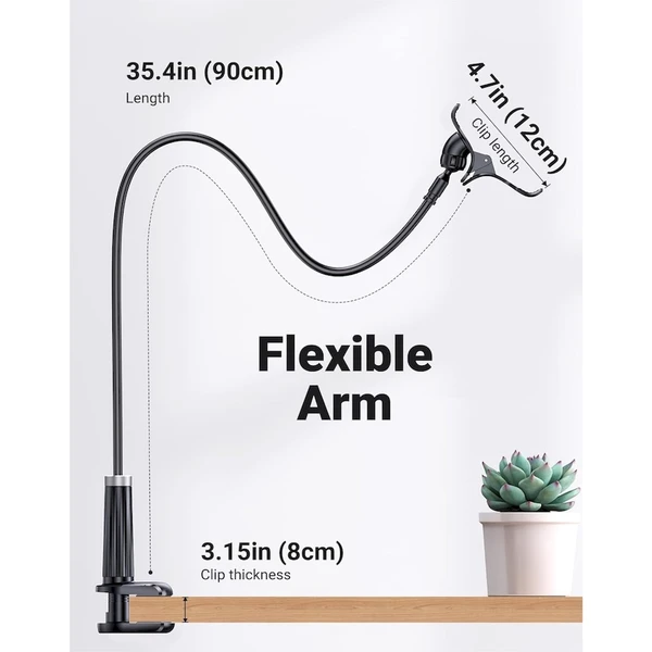 UGREEN Flexible Long Arm univerzální držák s dlouhým ramenem černý - Držáky - Obrázek C061000N01