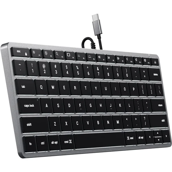 Satechi Slim W1 USB-C klávesnice US vesmírně šedá - Klávesnice - Obrázek C1BT000501