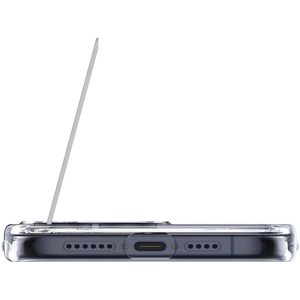 Spigen Caseology Capella kryt se stojánkem s MagFit iPhone 15 Pro čirý/bílý - Pouzdra - Obrázek C1W4000L01