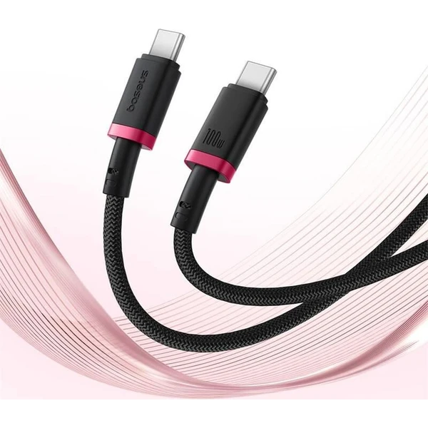 Baseus Dura USB-C/USB-C napájecí kabel 100W 1m červeno/černý - Kabely a redukce - Obrázek C22R000K01