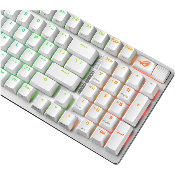 ASUS ROG Strix Scope II 96 (ROG NX SNOW / PBT) bezdrátová herní klávesnice US bílá - Klávesnice - Obrázek C2C4000K01