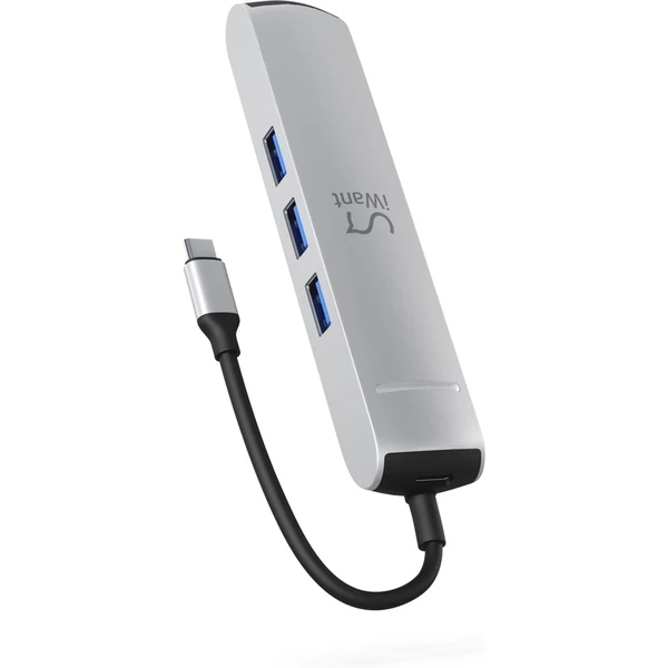 iWant Type-C Slim Hub 6v1 stříbrný - USB huby - Obrázek C2U2000O01