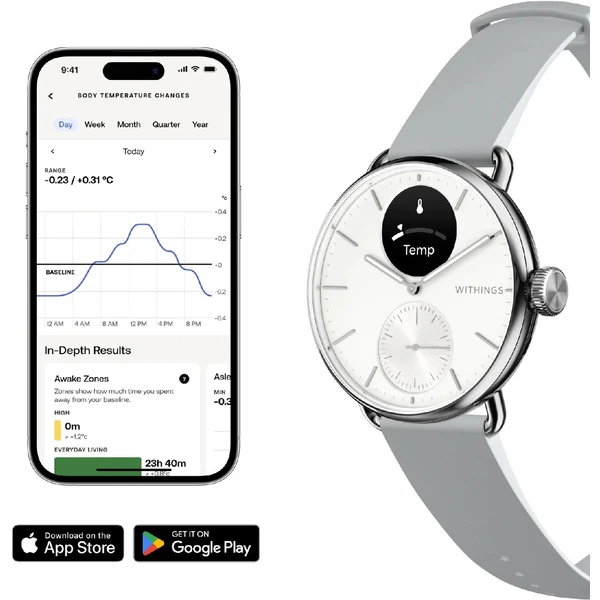 Withings ScanWatch 2 38mm bílé - Chytré hodinky - Obrázek C3E7000701