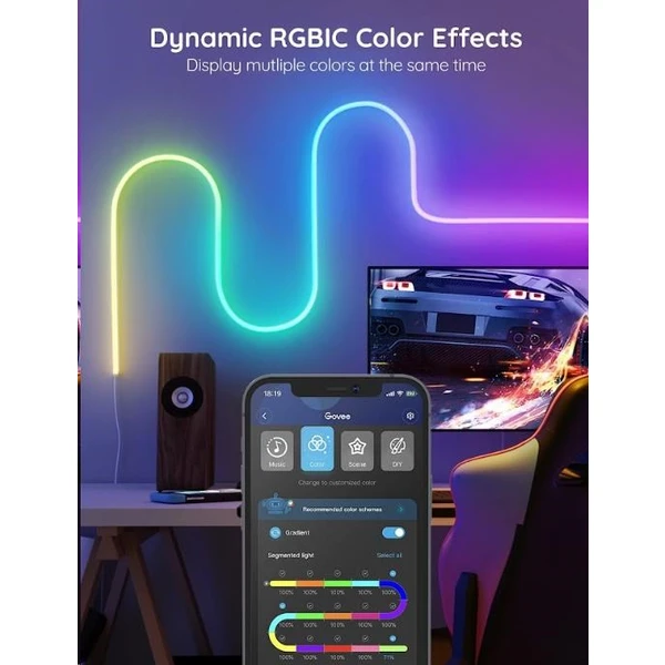 Govee Neon SMART ohebný LED pásek RGBIC, 2m - Chytrá osvětlení - Obrázek C4H4000J01