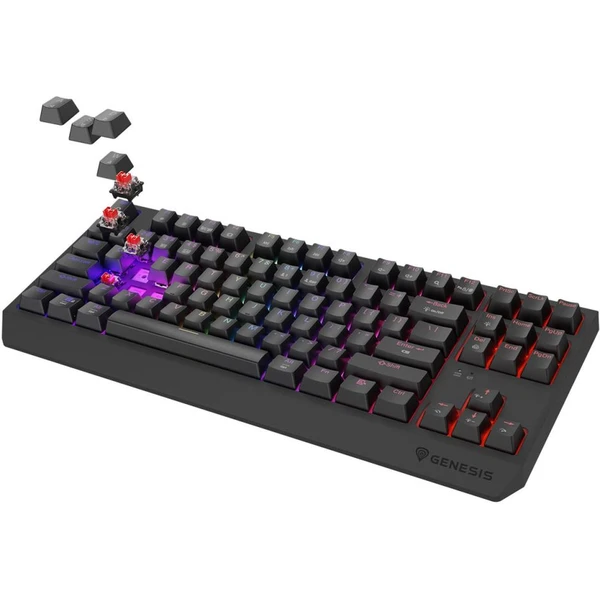 Genesis THOR 230 TKL RGB bezdrátová mechanická klávesnice černá Outemu Red - Klávesnice - Obrázek C4I5000O01