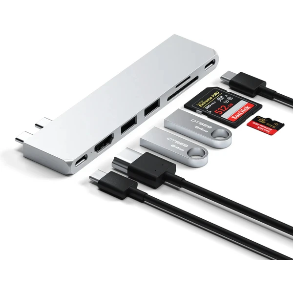 Satechi Pro Hub Slim stříbrný - USB huby - Obrázek C4T1000701
