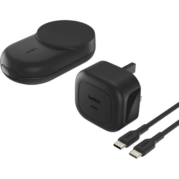 Belkin UltraCharge™ Qi2 25W 3v1 MagSafe nabíječka pro iPhone/Apple Watch/AirPods černá - Nabíječky - Obrázek C4ZM000K01