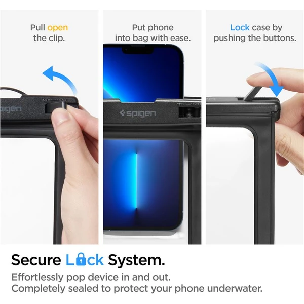 Spigen Aqua Shield voděodolné pouzdro A601 2 Pack černé - Pouzdra - Obrázek C5A4000601