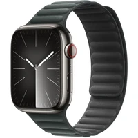 Apple Watch 49/45/44/42mm listově zelený magnetický tah M/L - Řemínky
