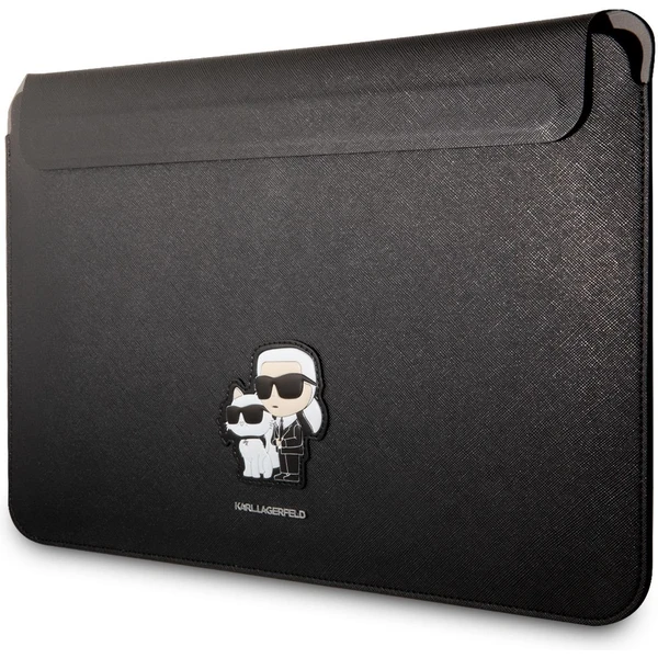 Karl Lagerfeld Saffiano Karl and Choupette NFT Computer Sleeve 13/14" černé - Pouzdra - Obrázek C652000601