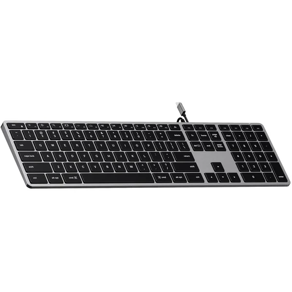 Satechi Slim W3 USB-C Backlit Wired Keyboard US vesmírně šedá - Klávesnice - Obrázek C6AT000501