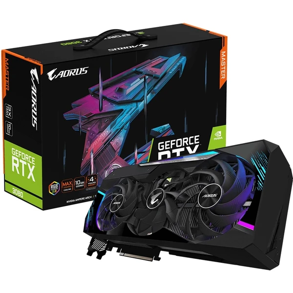 GIGABYTE NVIDIA GeForce RTX 3080 AORUS MASTER 10G LHR (rev. 3.0), 10GB GDDR6X - Grafické karty - Obrázek C6Z7300401