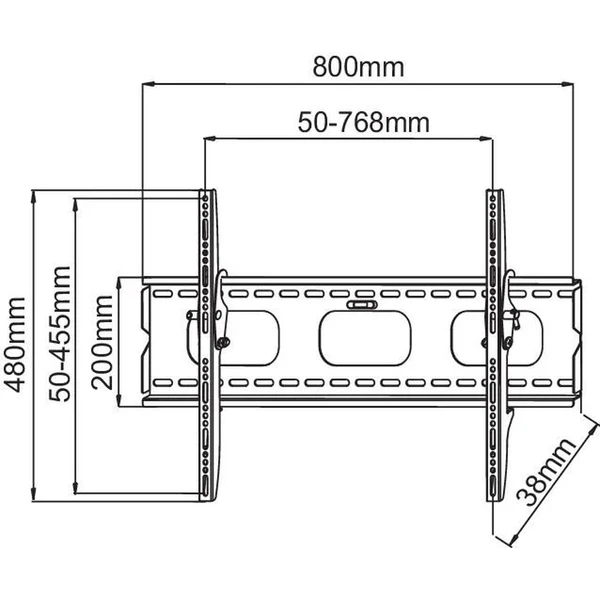 Manhattan Nástěnný držák naklápěcí 32" až 70" do 80 kg - Držáky pro obrazovky - Obrázek C79WF00101