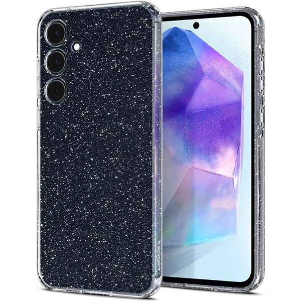 Spigen Liquid Crystal Glitter kryt Samsung Galaxy A55 čirý