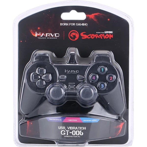 Marvo GT-006 herní ovladač pro PC černý - Herní ovladače - Obrázek C977000O01
