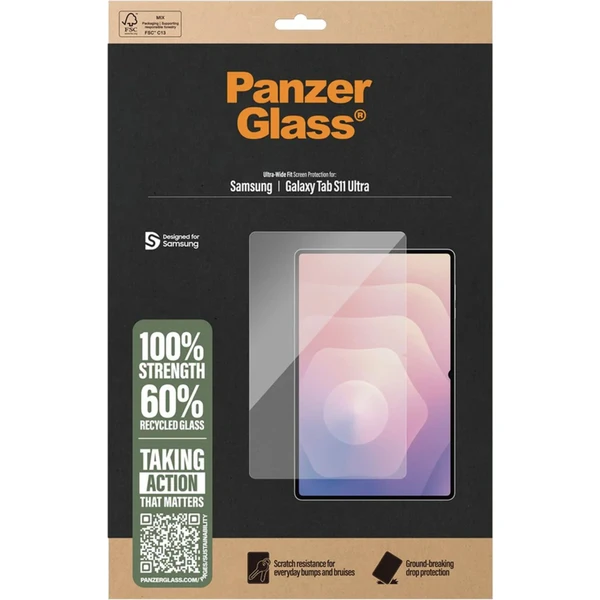 PanzerGlass® Ultra-Wide Fit sklo Samsung Galaxy Tab S11 Ultra čiré - Ochranné folie a skla - Obrázek C9OI000K01