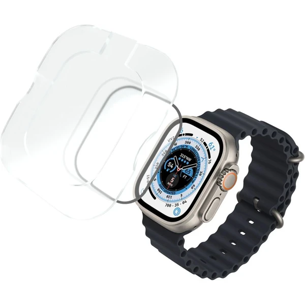 FIXED Armor prémiové tvrzené sklo s aplikátorem Apple Watch Ultra 49mm černé - Ochranné folie a skla - Obrázek C9U1000L01