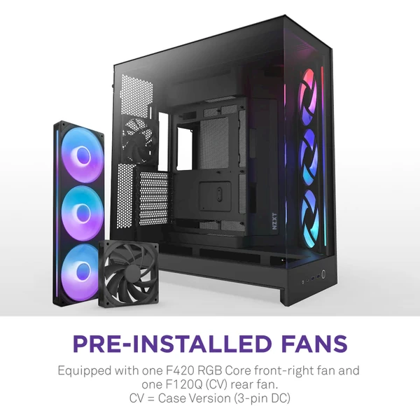 NZXT H9 Flow RGB černá - Počítačové skříně - Obrázek CA7K000K01