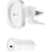 ER POWER držák pro MagSafe nabíječku do auta bílá - Nabíječky
