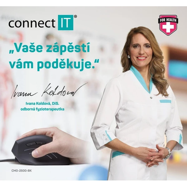 CONNECT IT FOR HEALTH ergonomická vertikální myš drátová - Myši - Obrázek CAPN600301