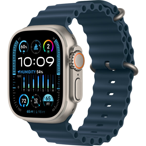 Apple Watch 49/45/44/42mm modrý Oceánský řemínek Modrá